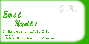 emil madli business card